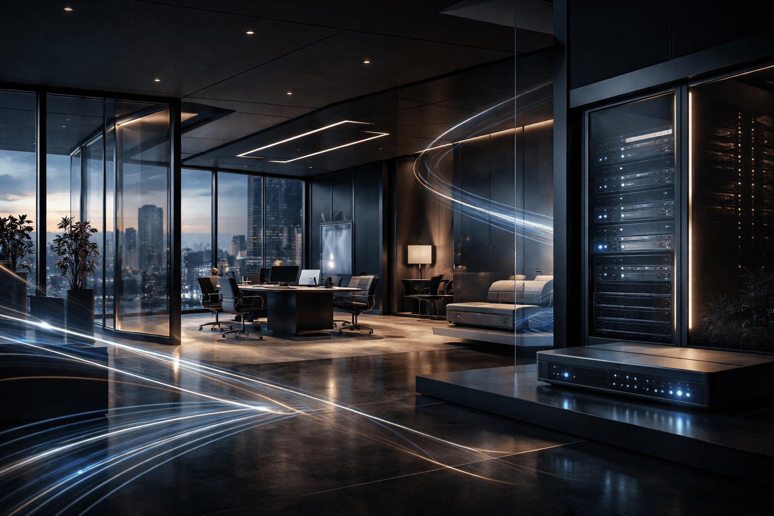 Ontario business environment with enterprise connectivity backdrop